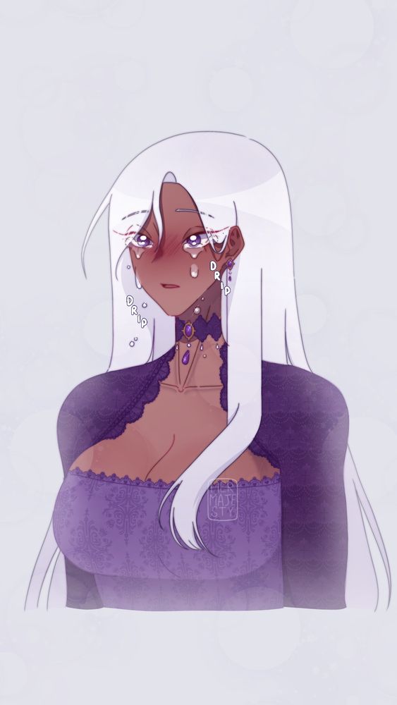 Dianne shocked with tears falling from her face. 