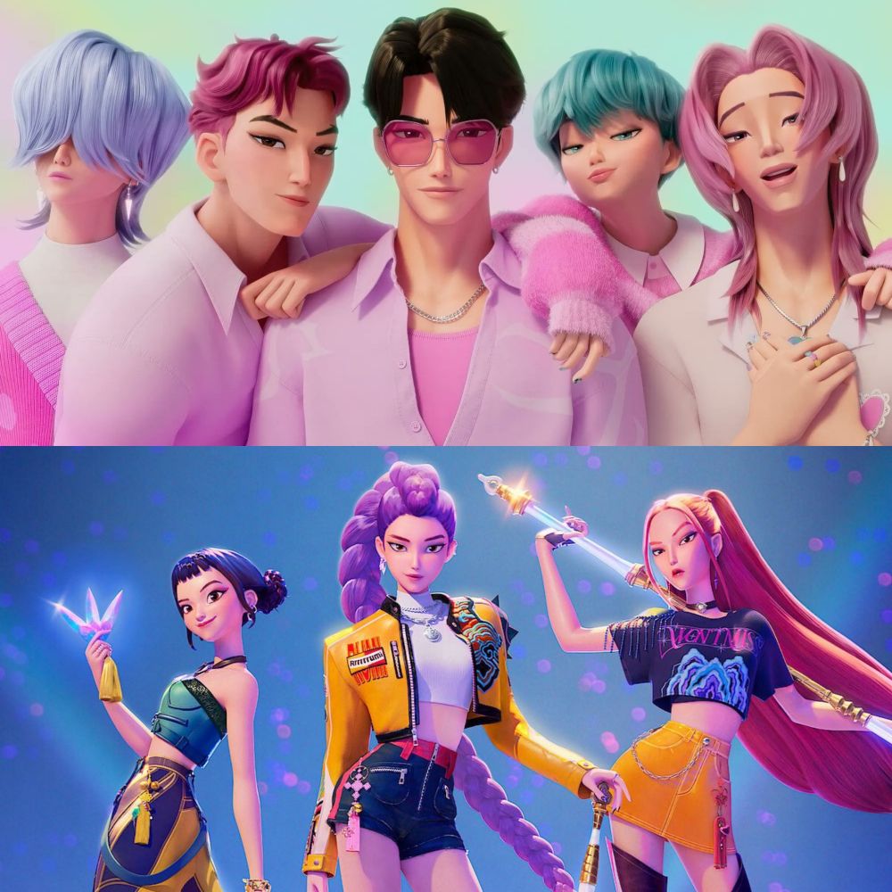 Saja boys and Huntrix from Kpop / K-pop Demon Hunters