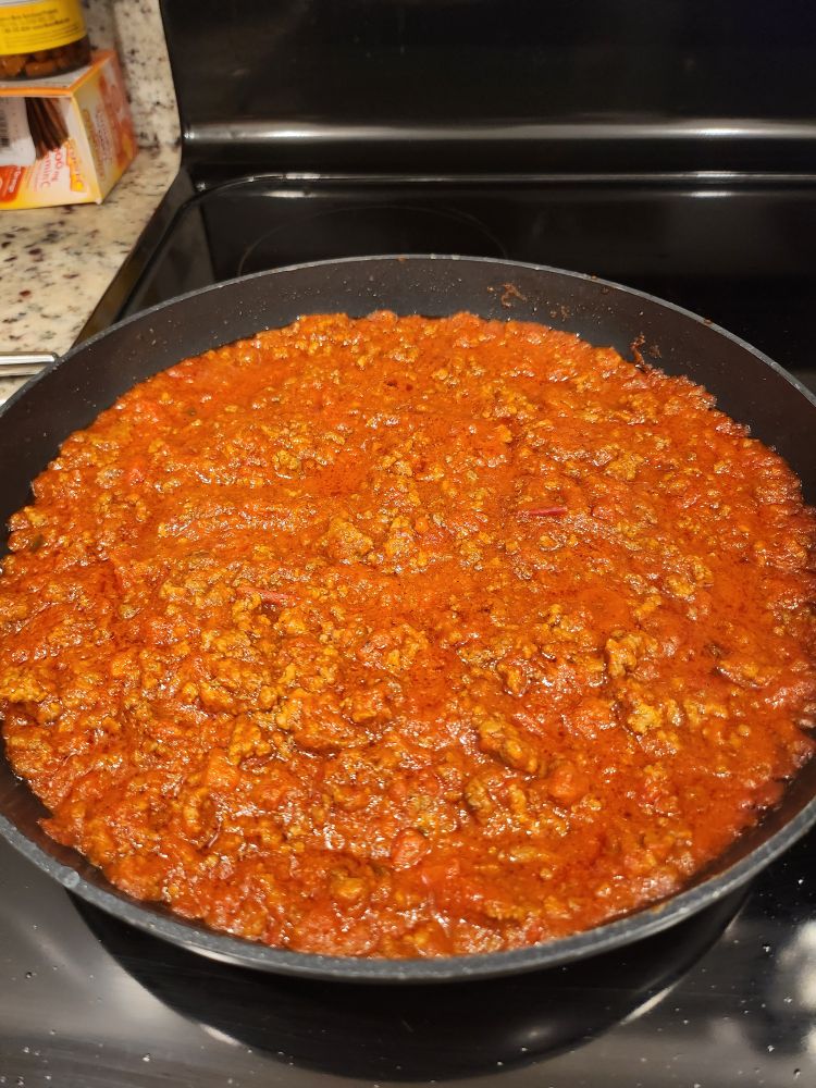 Ground beef with Rao sauce