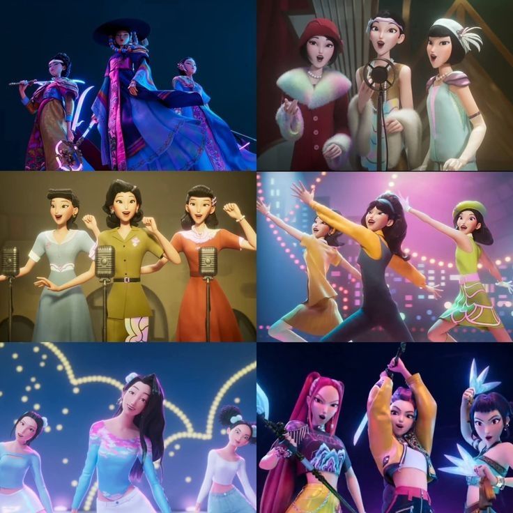 Different demon hunters past the years in Kpop Demon Hunters