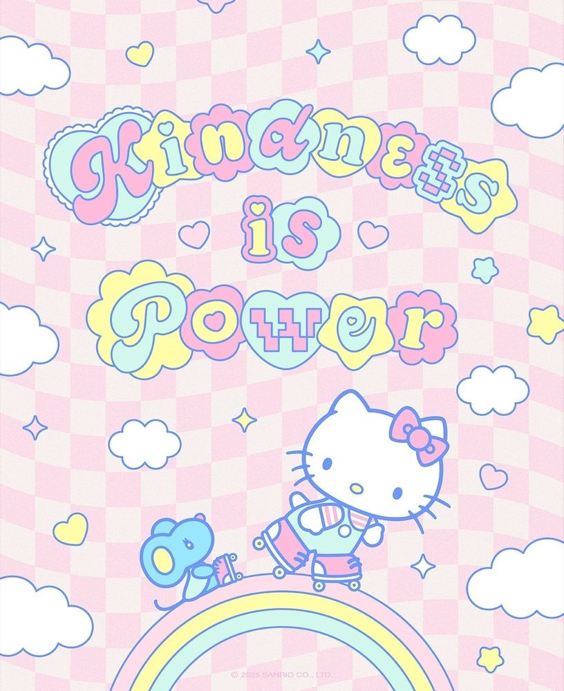 Hello Kitty with the text Kindness is Power