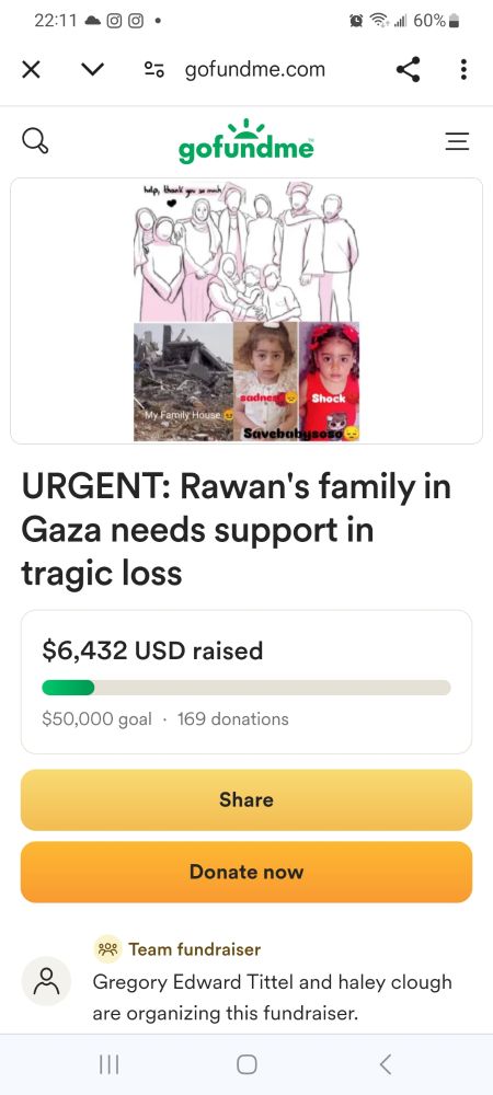 Screenshot of Rawan's fundraiser. She has made it to $6,432 out of a goal of $50,000