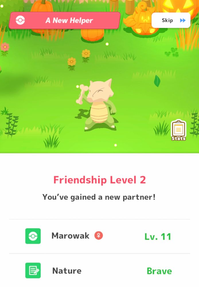 A shiny Marowak in Pokémon Sleep. 