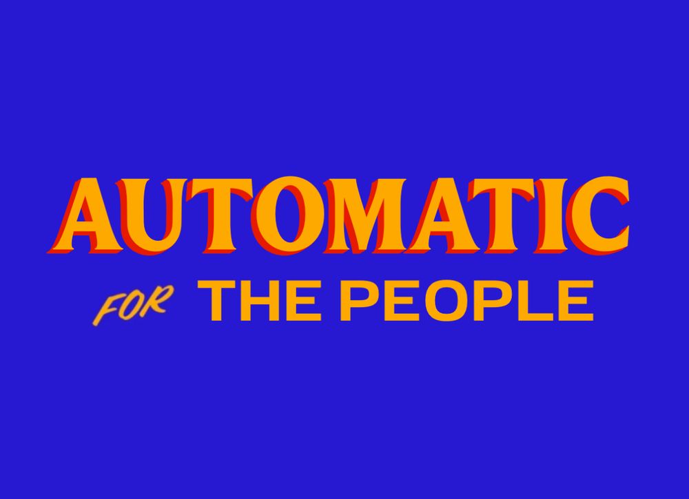 Zohran Mamdani-style sign that reads “Automatic for the People”