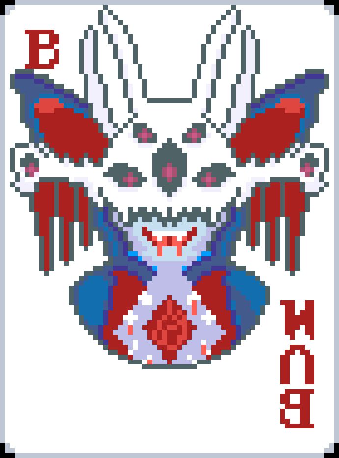 Balatro Reskin of the Vampire Joker, resembling Ug1ySonuvaBun
