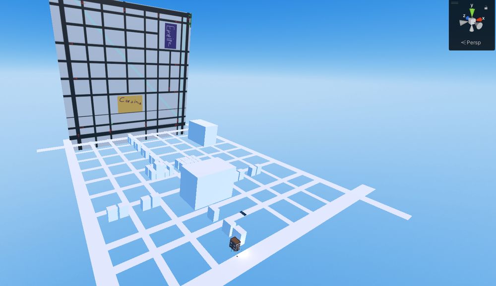 Screenshot made within Unity. It displays a city district, which was blocked out in the stream mentionend.