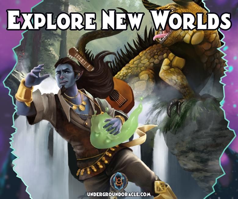 Ad card for Underground Oracle Publishing featuring art from Tasca Skelton