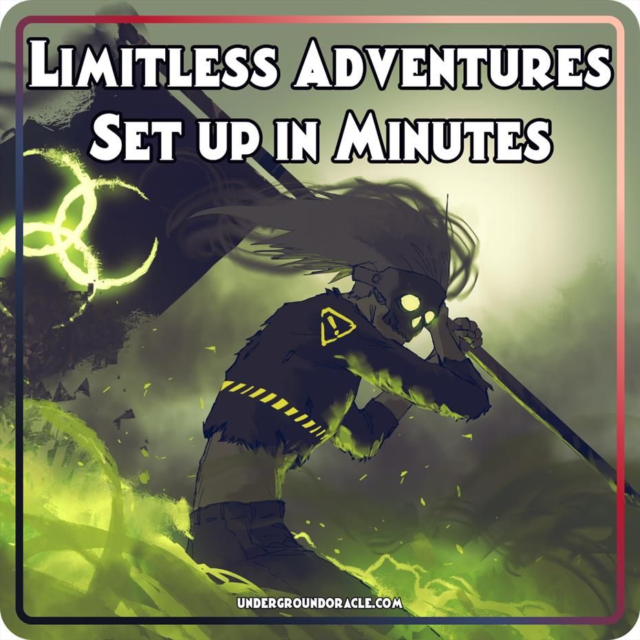 An ad card for Cypher Dimensions from Underground Oracle Publishing. It features art by Tithi Luadthong.