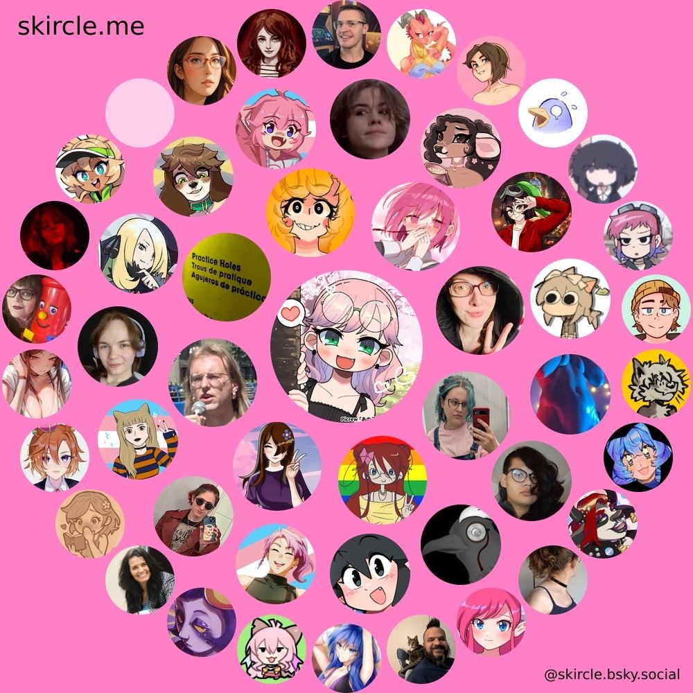 Sunday skircle, with my own avatar in the middle and the avatars of the closest people based on interactions around mine