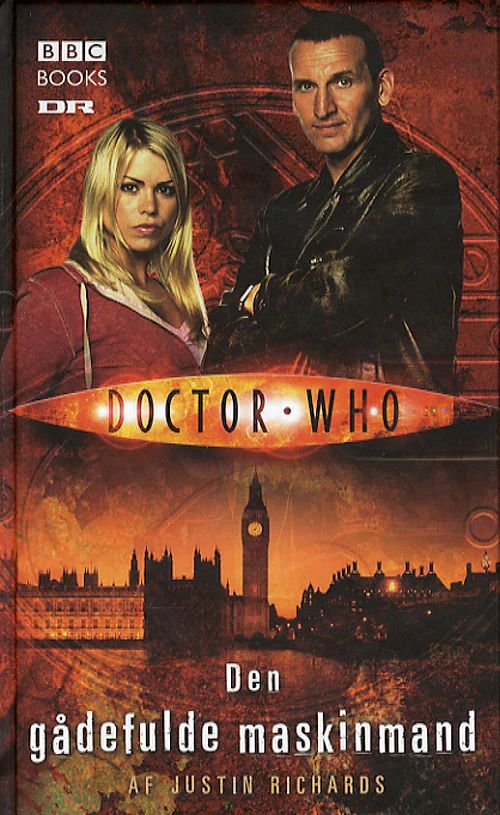 Cover of the Danish translation of Doctor Who: The Clockwise Man (Den gådefulde maskinmand) by Justin Richards.
