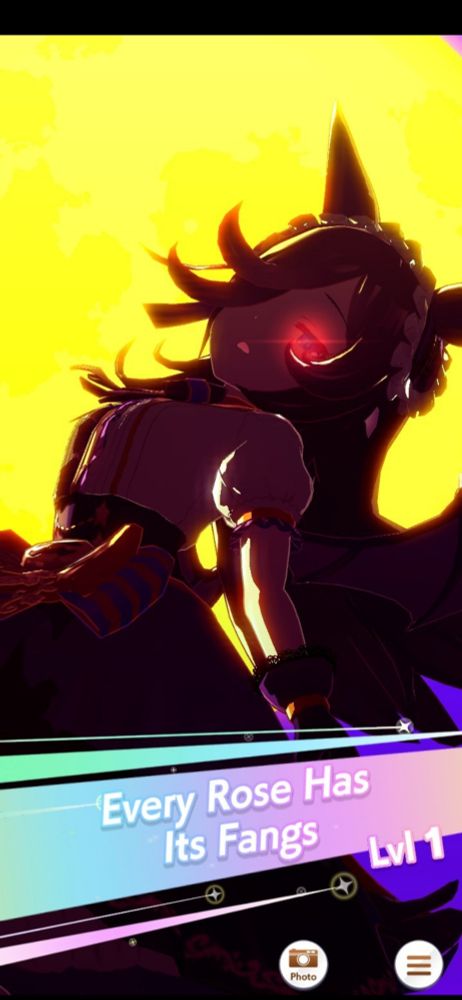 Rice Shower's eye glows red after activating her special move.