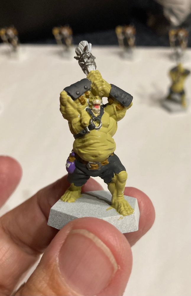 Partially painted miniature.