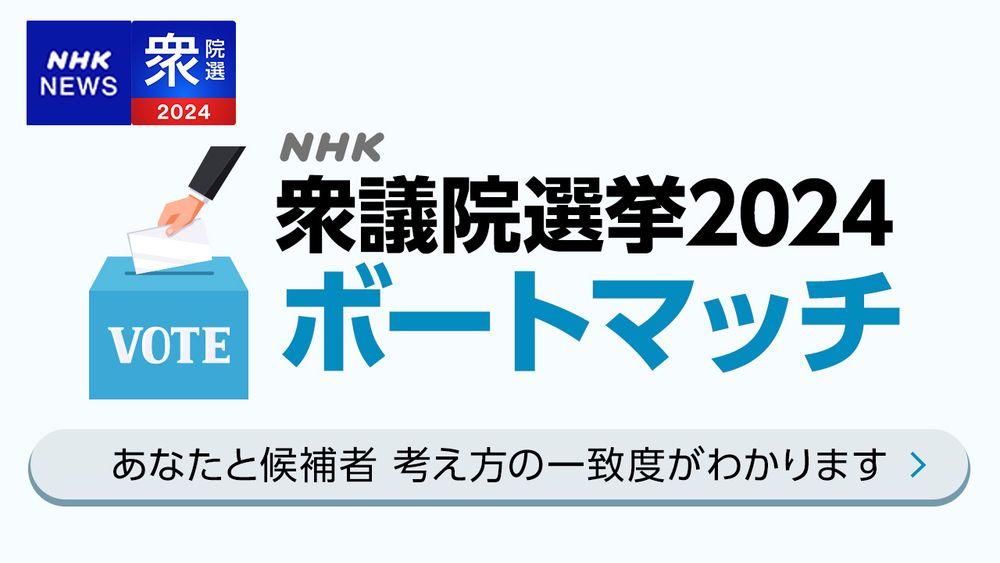 衆議院選挙2024 ボートマッチ 候補者とのマッチング -衆院選- NHK