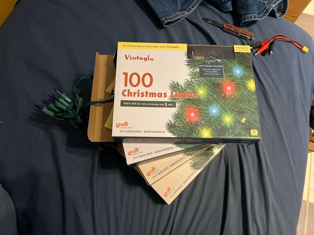 Four boxes of Vintaglo fairy lights. 