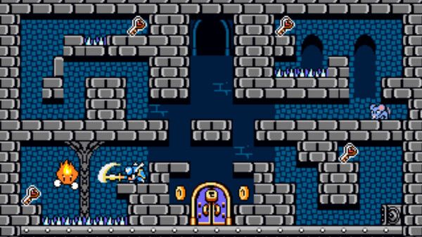 One of the levels from LOVISH. In the scene, Sir Solomon is bravely attacking a devious foe!