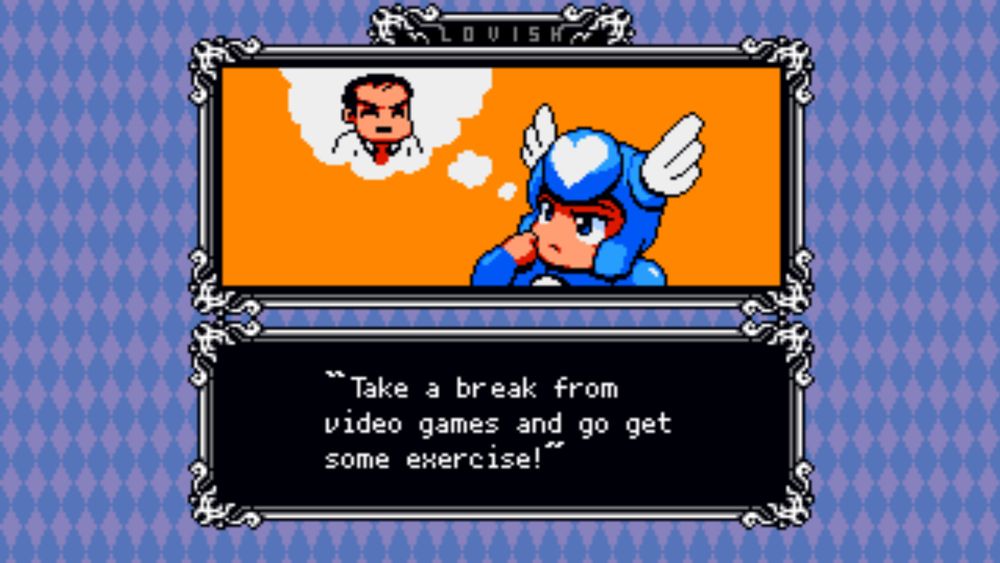 Sir Solomon considers the doctors advice, "Take a break from video games and go get soem exercise"