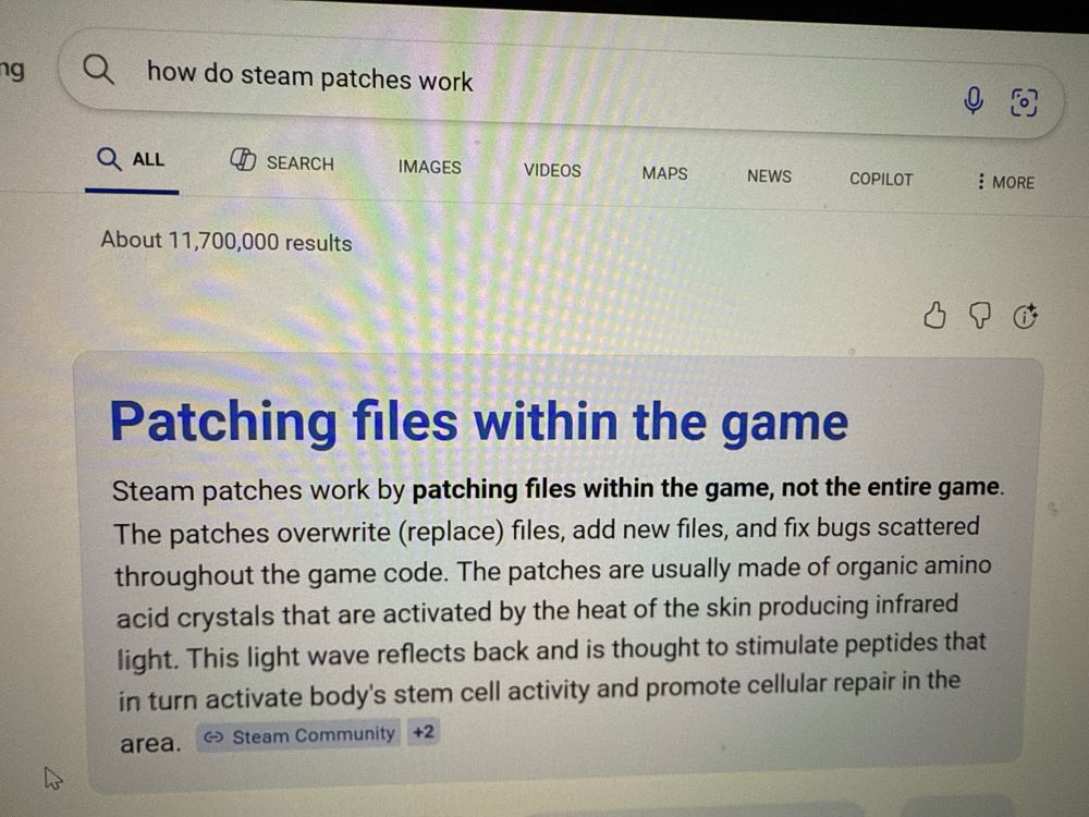 The patches are usually made of organic amino acid crystals…