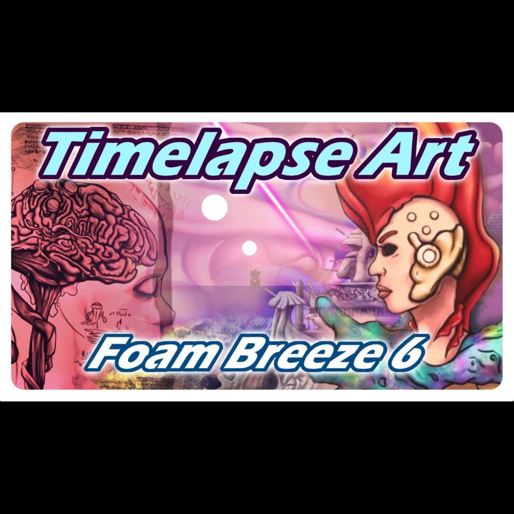 Fire in Foam Breeze 6 [Art Timelapse]