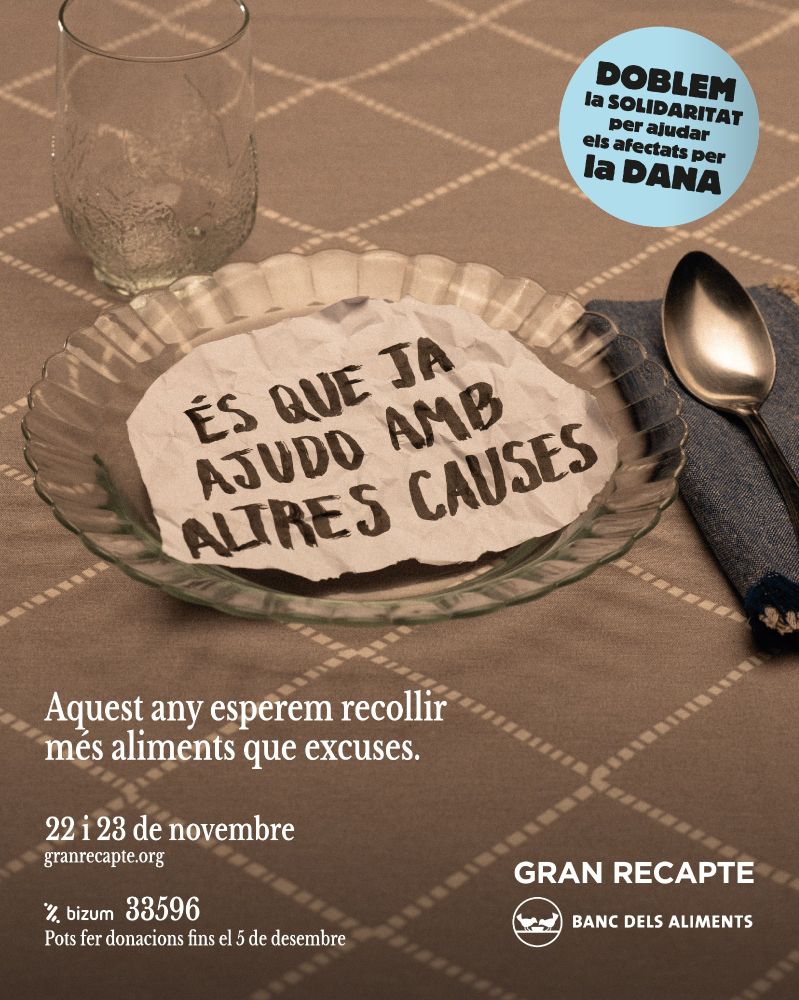 Cartell dos del gran recapte: "És que ja ajudo amb altres causes"