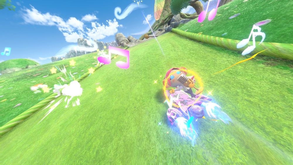 Susie singing with the Mike Copy Ability in Fantasy Meadows.