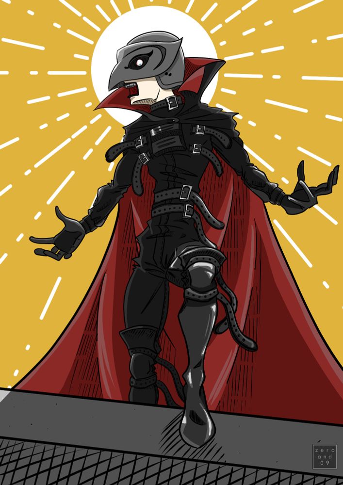 A colored lineart drawing of the titular Phantom.