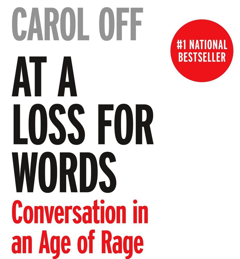 Book cover. Carol Off, At a Loss for Words: Conversation in an Age of Rage.