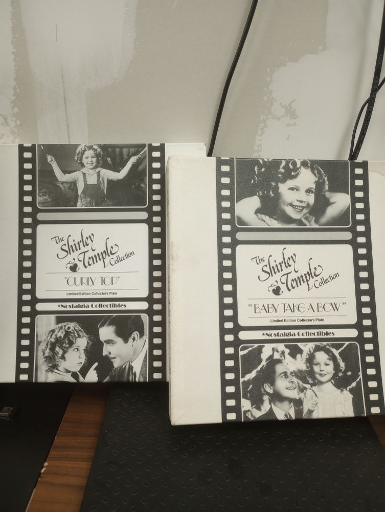 Dirt old Shirley Temple commemorative plates