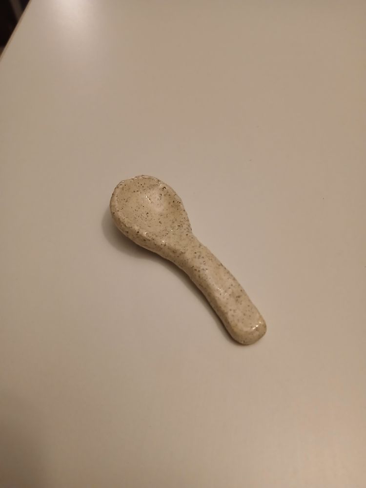 Small white spoon