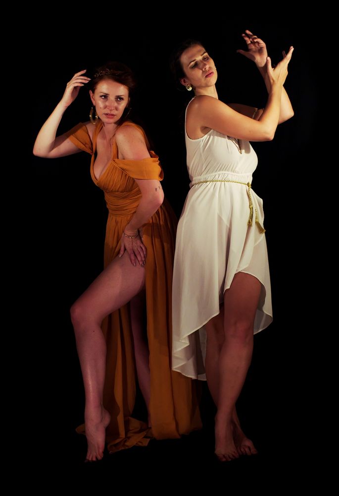 Dane and Ciara as Erinyes.