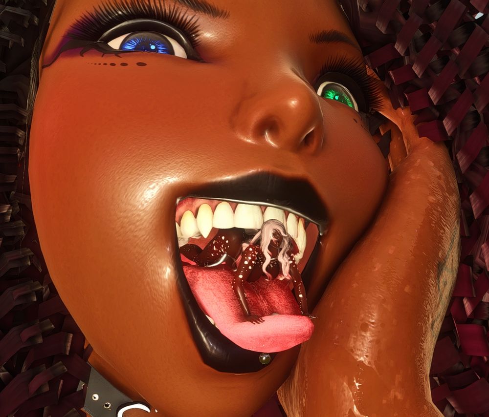 She just couldn't help herself, the bunny was vigorously humping their cock against Cat's large tongue. It was so slick from their saliva, and hard to keep their grip, but she couldn't care less. She was lost in the pleasure of it all.

The big car couldn't help find how cute the small bunny was, so desperate to play with herself in her mouth. She couldn't lie, the sensation of feeling her hump her tongue was amazing and her loud moans were so adorable.

The cat couldn't wait for the little bunny to cum all over her tongue, to taste their creamy fluids. She couldn't wait to suck it all up, and suck on that bunny like a lollipop.