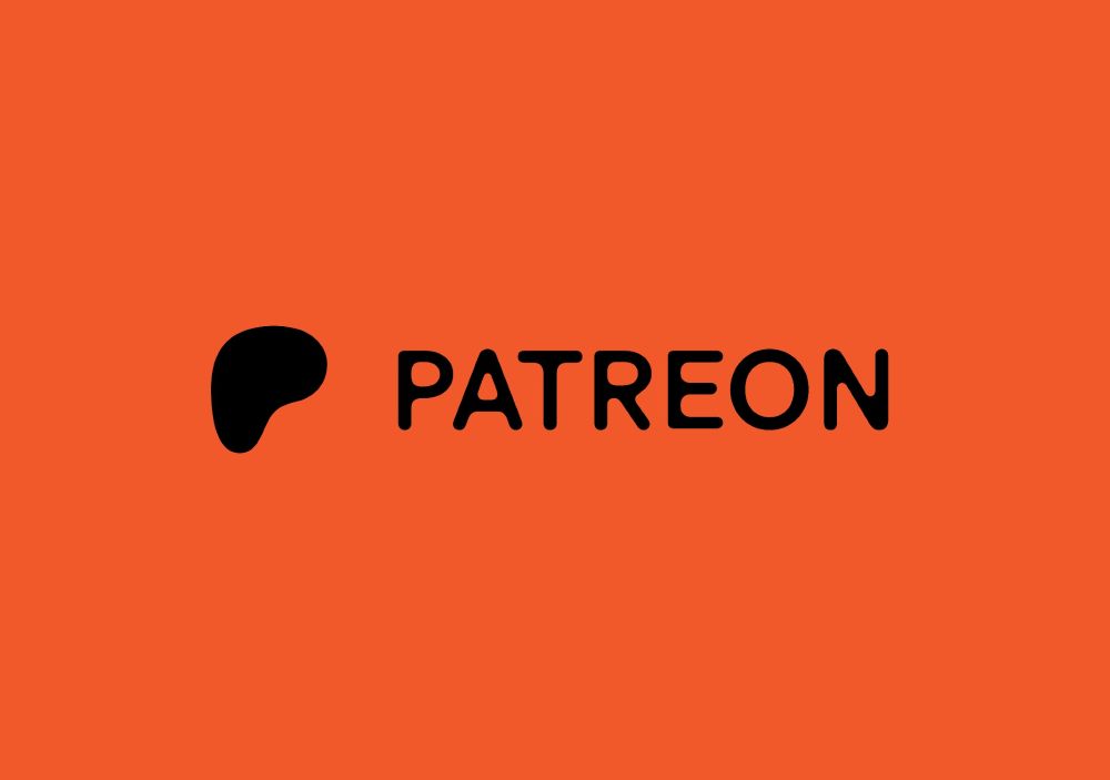 Orange and black Patreon logo