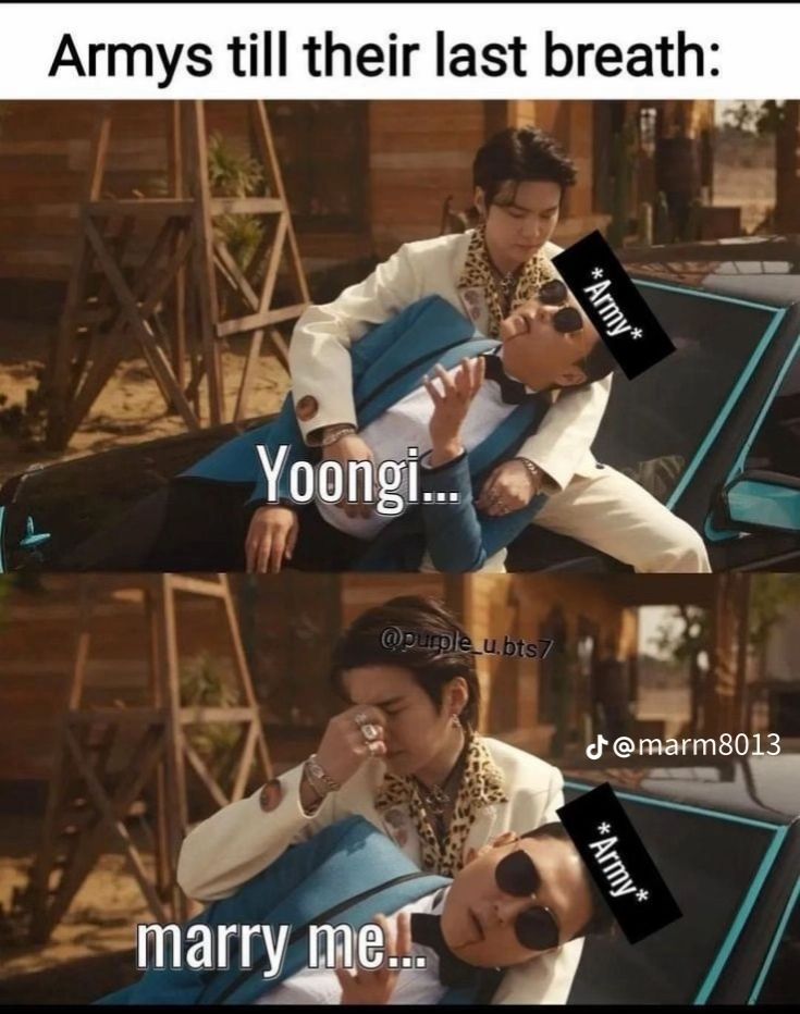 MEME Army Yoongi marry me