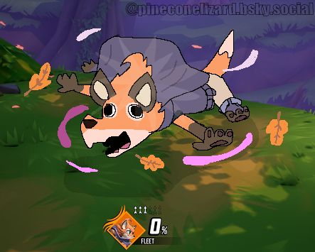 Fleet from Rivals of aether 2 practicing her neutral air instant slow falls 