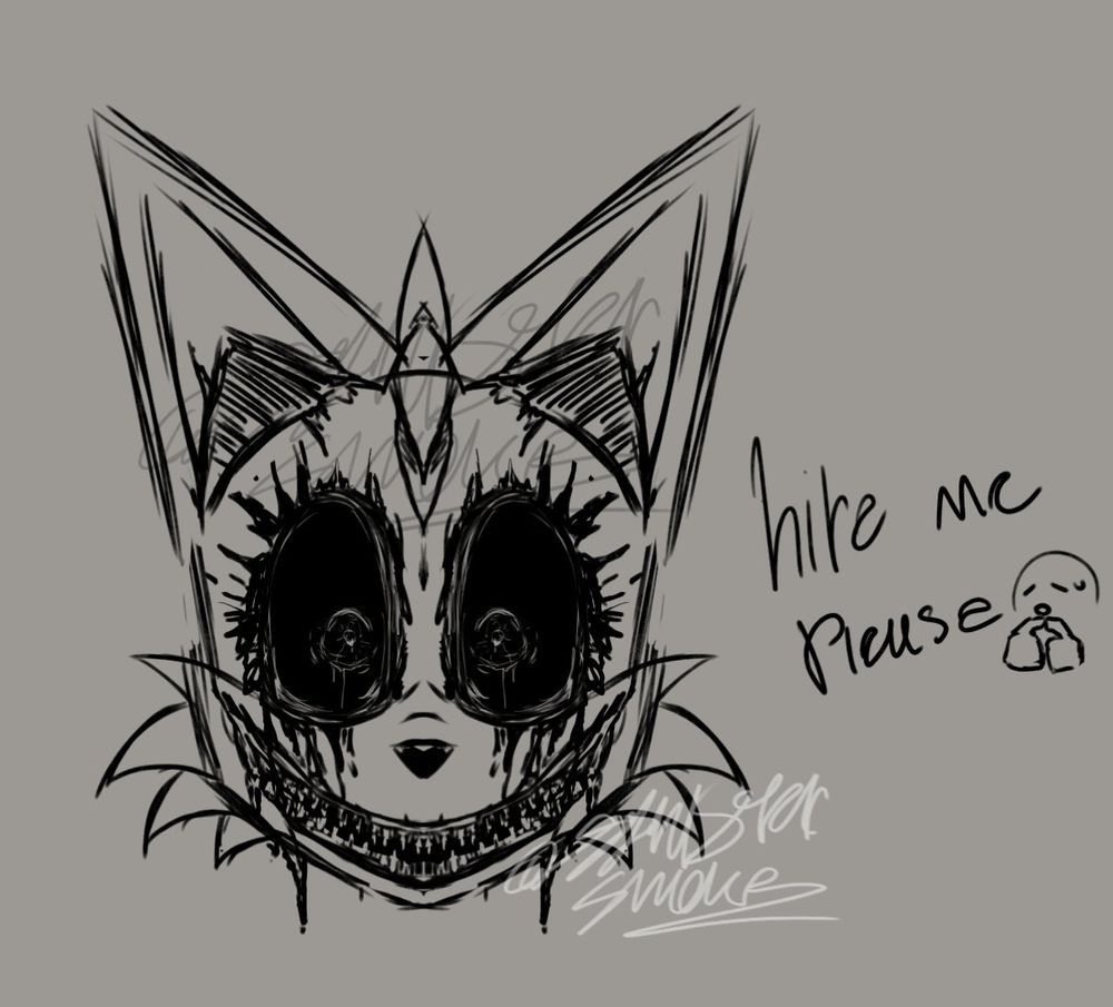 Concept Art for an Upcoming Thing

(this is an Improv design for Zalgo's "true form" for tails)
I was requested to draw/touch up the design to fit for what we plan to do!