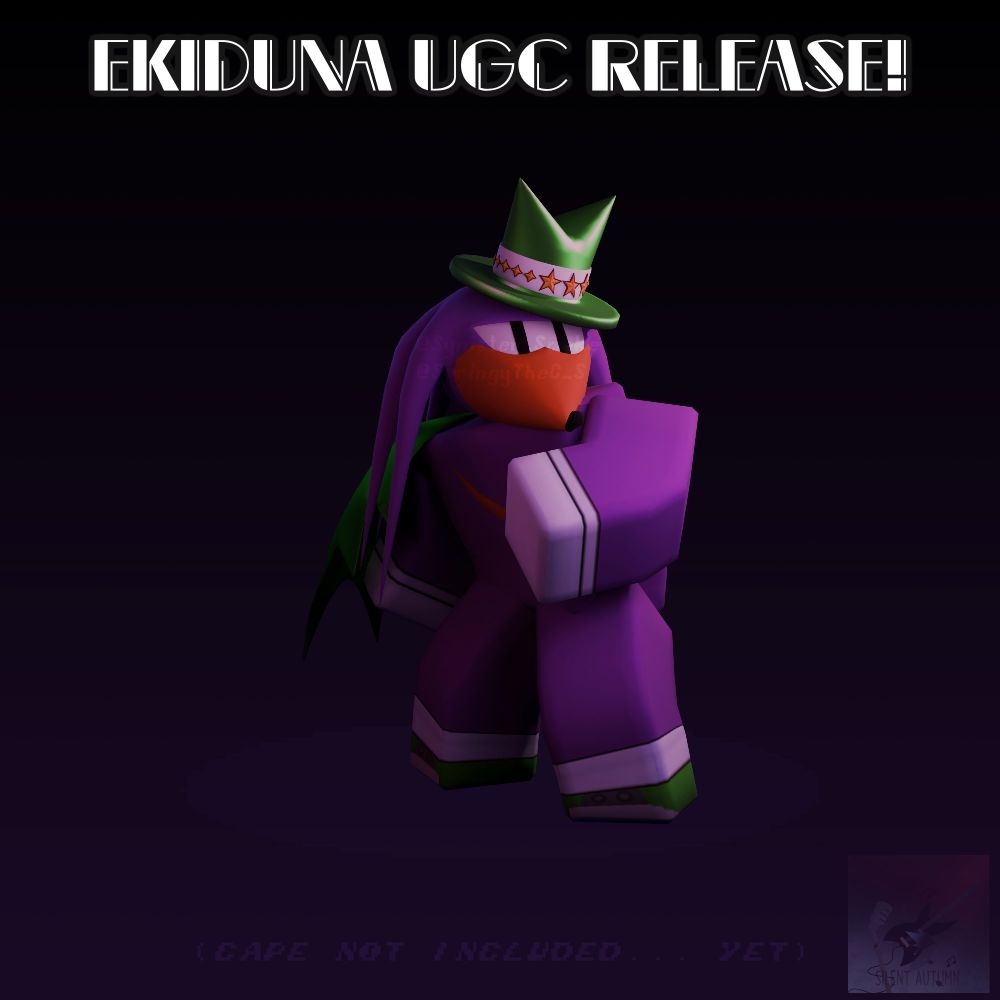 before people complain about the Size of his snout being super small
you can blame roblox.

we pushed the limit for the Bounding box and we tried to salvage what we could, trust me we tried to get as much as we could.

but we do hope you all enjoy Ekiduna <3