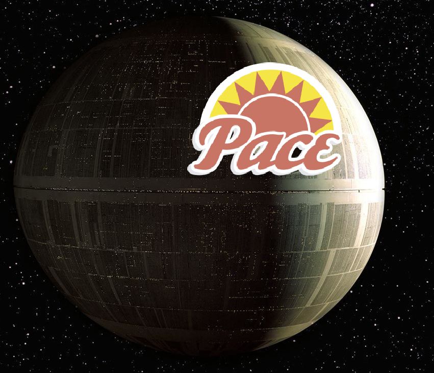 death star with the Pace salsa logo out front