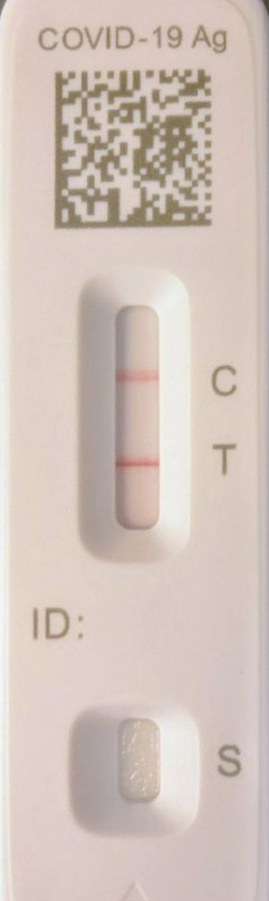 COVID test with a positive result