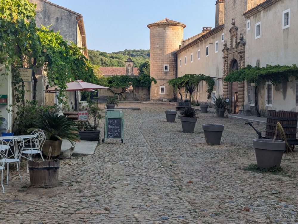 Courtyard of the Chartreuse de Valbonne Charterhouse.