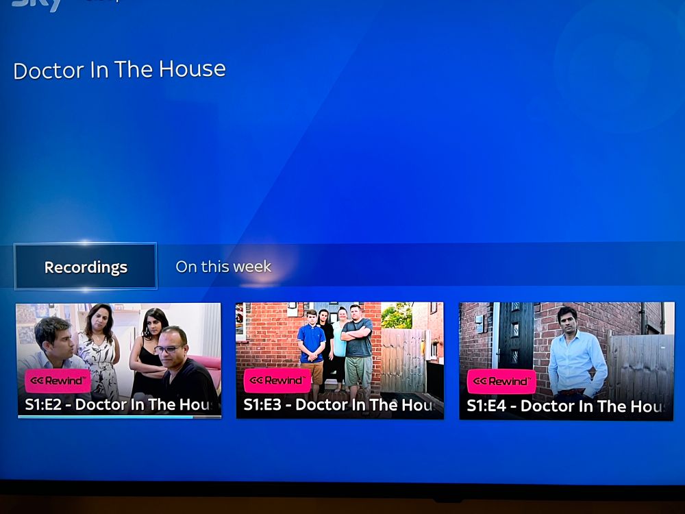 Doctor in the House recordings with the wrong images. I’ve no idea what they’re from but several feature images of the same South East Asian man in front of a house. 