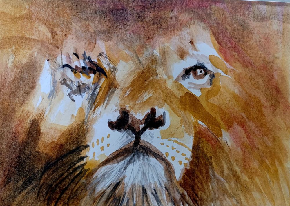 "Old Scarface"
Art by Linda Umstead
Watercolor