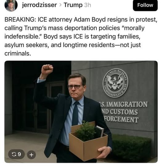 “ICE Employee Quits: ‘Had to Make a Moral Decision.’” Newsweek. July 10, 2025. 