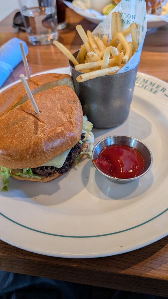 Prime burger and fries from Summer House in Disney Springs