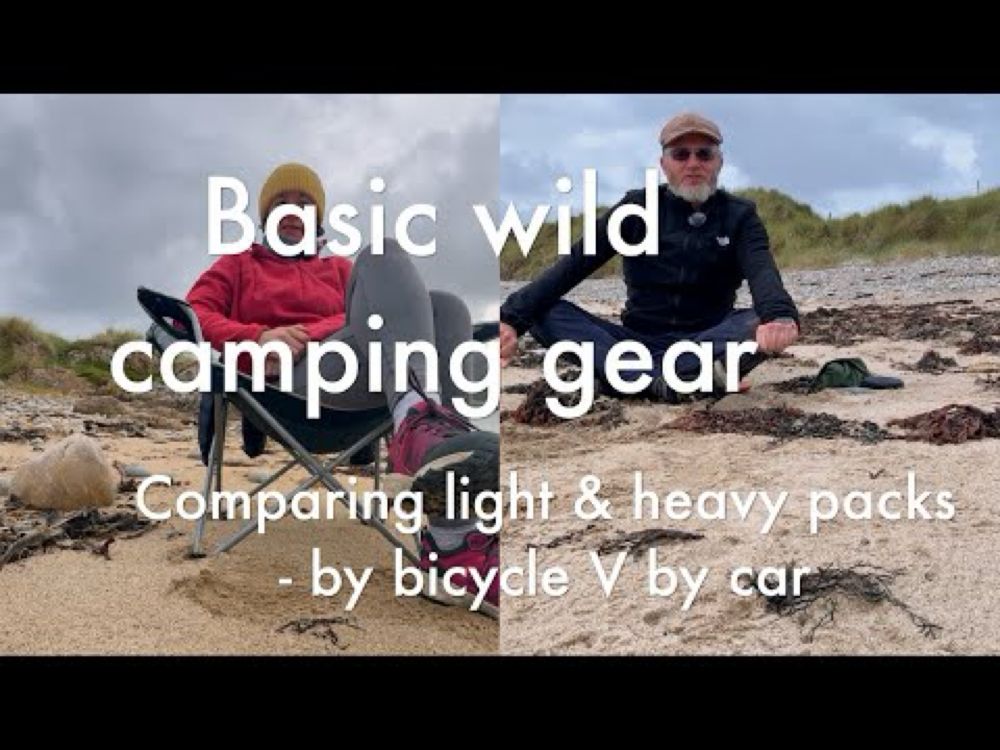 Basic wild camping gear setup for light and car packing - a comparison