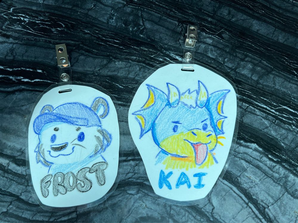 Comm, doodle, badge, Frost, White Tiger, Kai, Water Dragon, Megaplex, Megaplex 2023