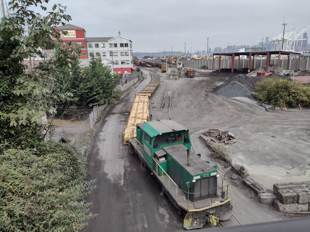 Green Center Cab Diesel switcher