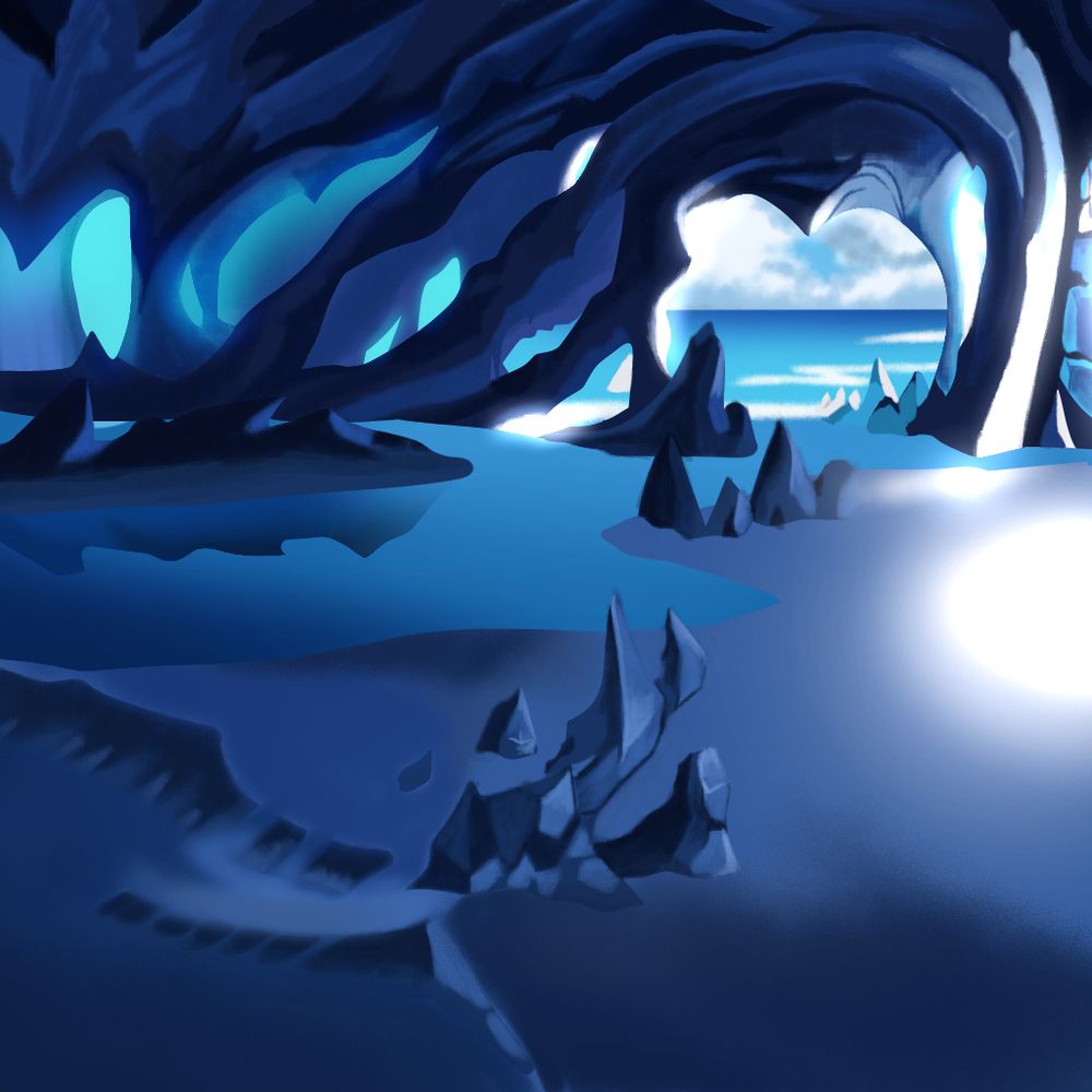 (Reference: Dragalia Lost) The inside of a Seaside Cavern