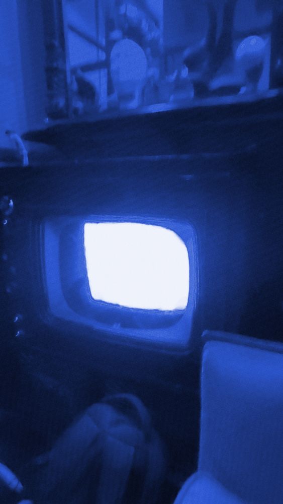 TV playing blue