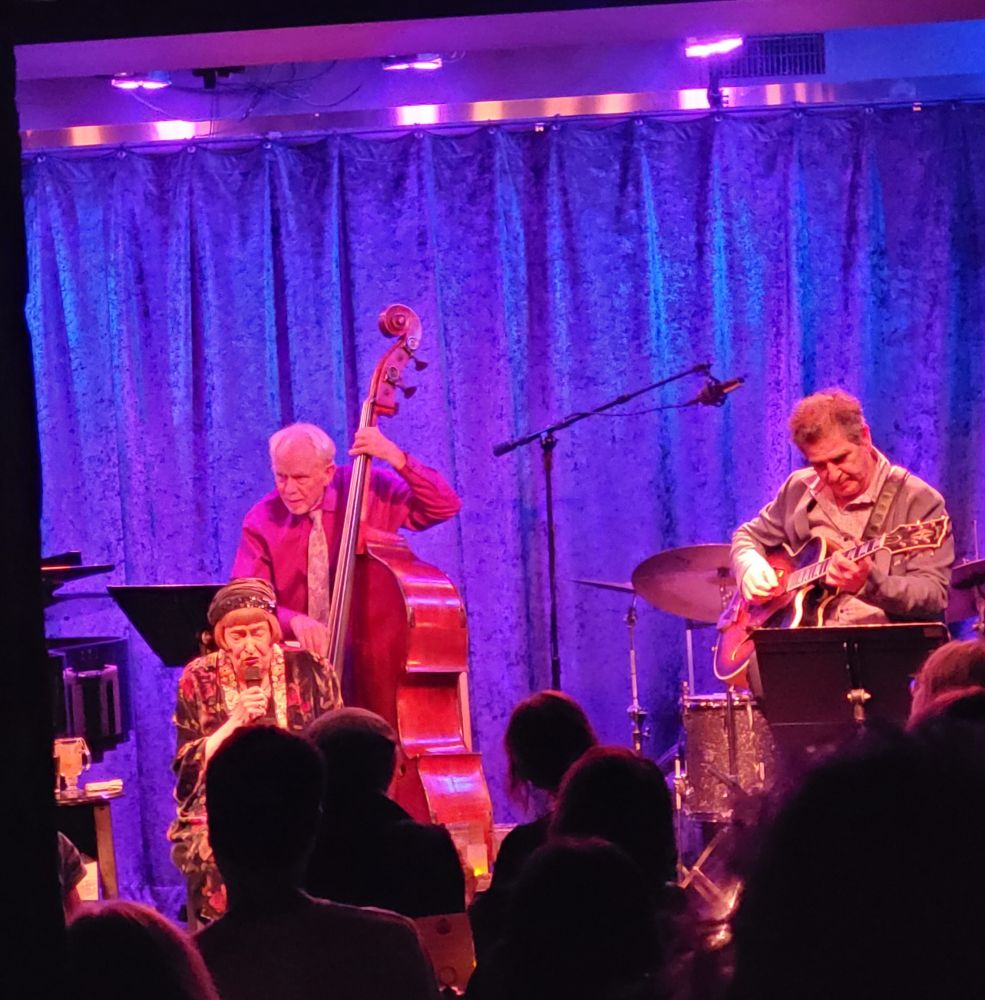Jazz singer Sheila Jordan and her band at Birdland jazz club in NYC