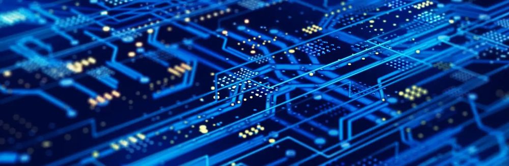Digital circuit board illustration