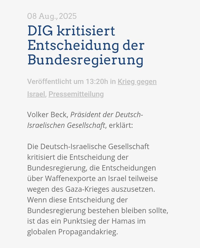 Presseerklärung: DIG kritisiert Entscheidung der Bundesregierung